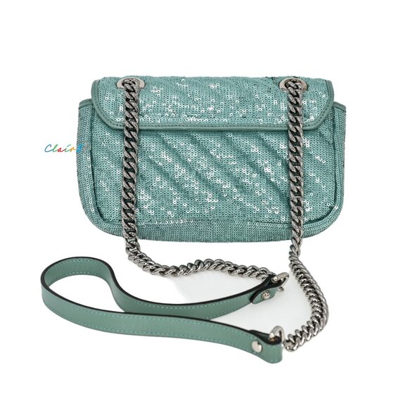 Gucci 446744 GG Marmont Sequin Shoulder Bag - Picture 3 of 10